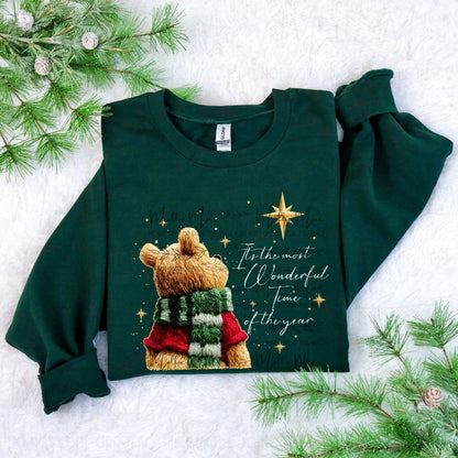 Honey Bear Christmas Graphic Sweatshirt