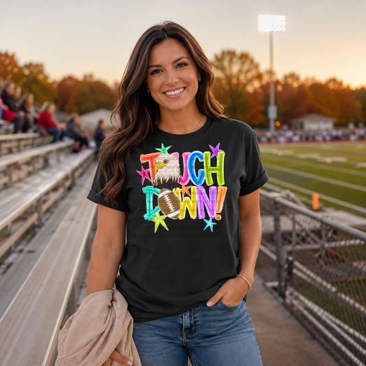 Eagles Bright Touchdown Football Graphic Tee