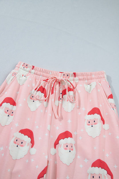 Christmas Santa Raglan Top & Pants Pajama Set