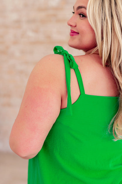 A Little Closer Shoulder Tied Tank Top boutique fashion from Mollie Mae Boutique
