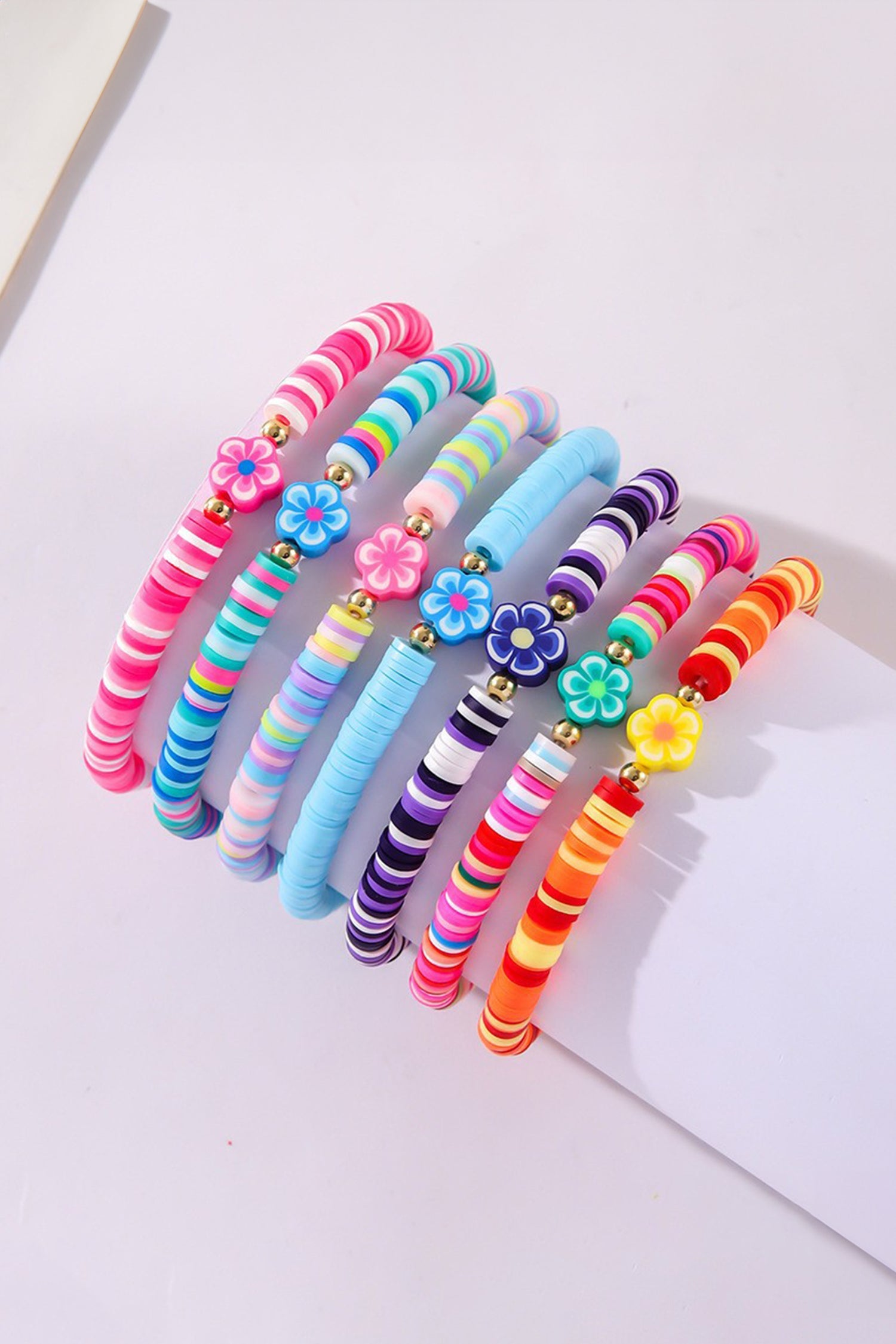 Aleia Beaded Polymer Clay Bracelet boutique fashion by Mollie Mae Boutique