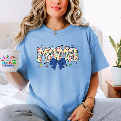 Mama Autism Print Tshirt