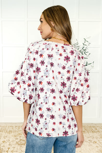 Blossom Breeze Balloon Sleeve Blouse