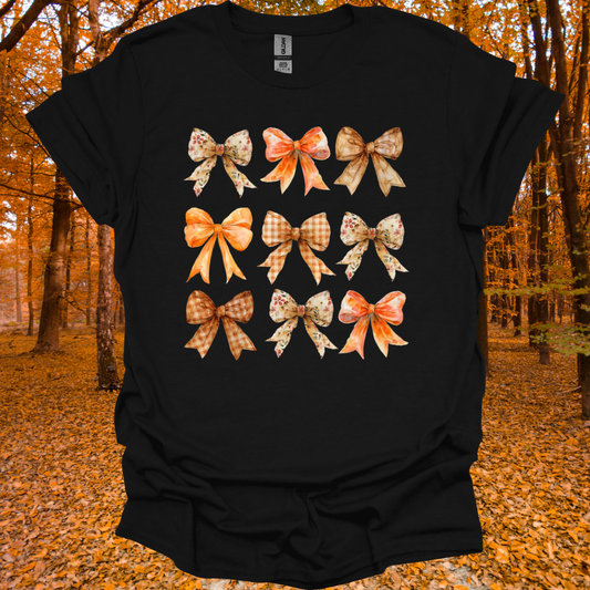 Fall Coquette Bows Graphic Tshirt