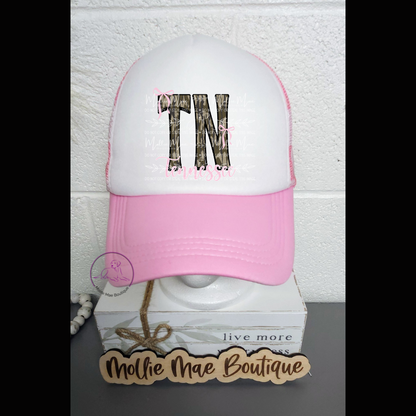 Pink Camo TN Trucker Hat with Bows – Adjustable Mesh Back