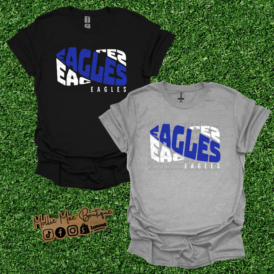 Eagles Curved - Semi Custom Tshirt