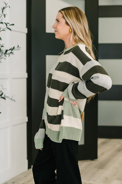 Fall Into Us Color Block Knit Pullover