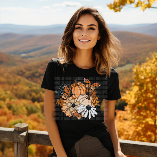 Fall Floral Bouquet Graphic Tshirt