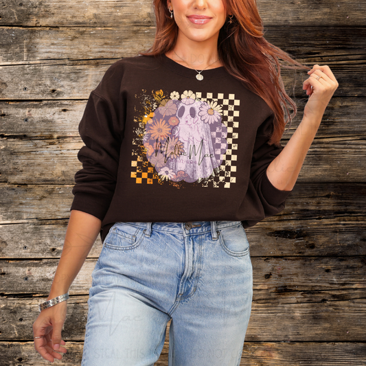 Fall Floral Ghostie Graphic Tee or Sweatshirt