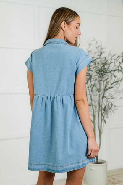 First Rodeo Denim Dress boutique clothing from Mollie Mae Boutique