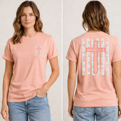 Floral Cross Graphic Tee