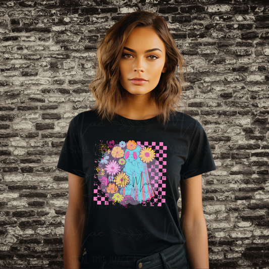 Neon Floral Ghostie Graphic Tee or Sweatshirt