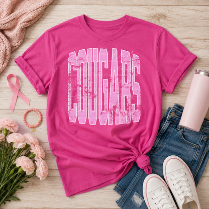 Gildan Pink Out Distressed Team Spirit Graphic Tee – Choose Your Team
