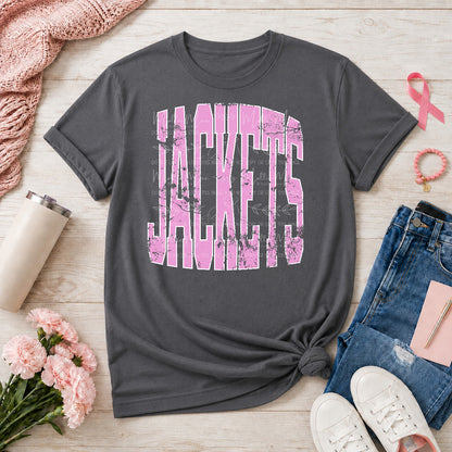 Gildan Pink Out Distressed Team Spirit Graphic Tee – Choose Your Team