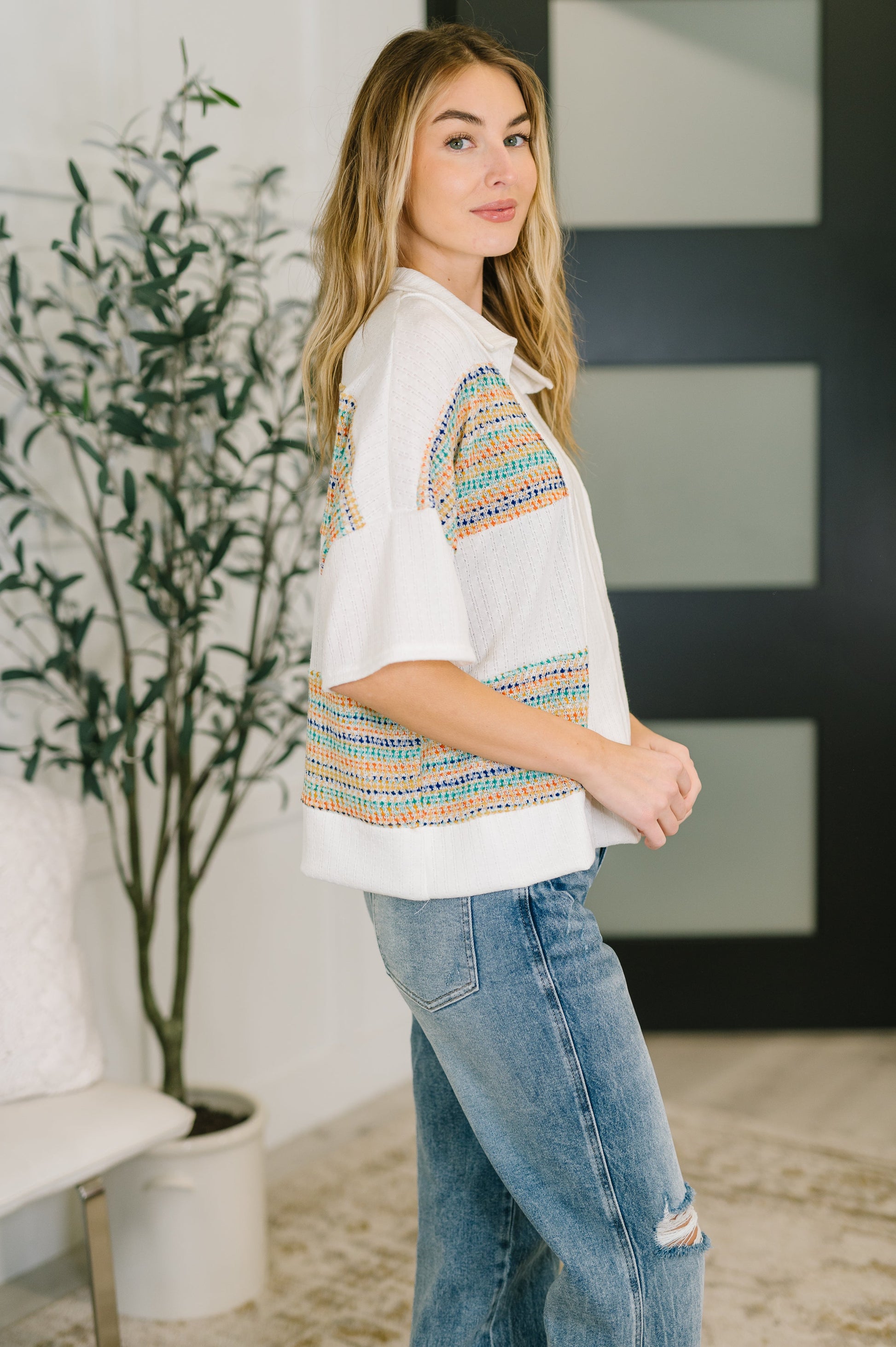 Good For Me Collared Knit Top boutique top at Mollie Mae Boutique