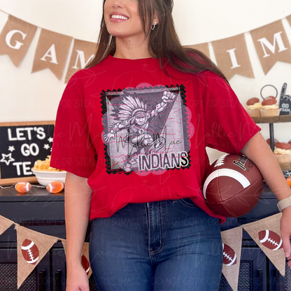 Indians Vintage Stamp Graphic Tee