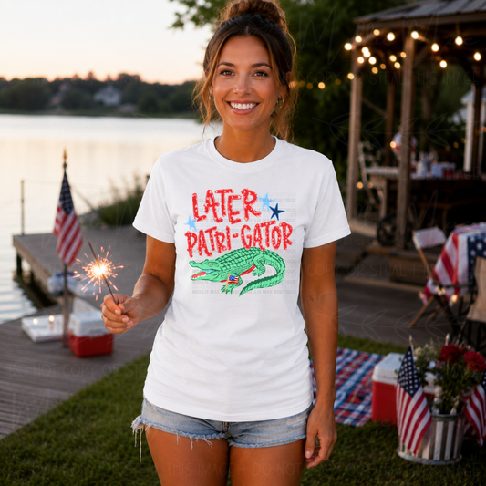 Later Patri-Gator Patriotic Graphic Tee
