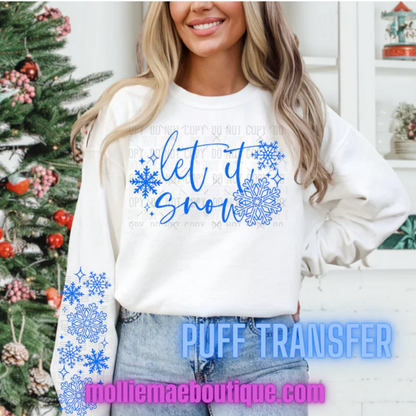 Let It Snow Puff Print Sweatshirt