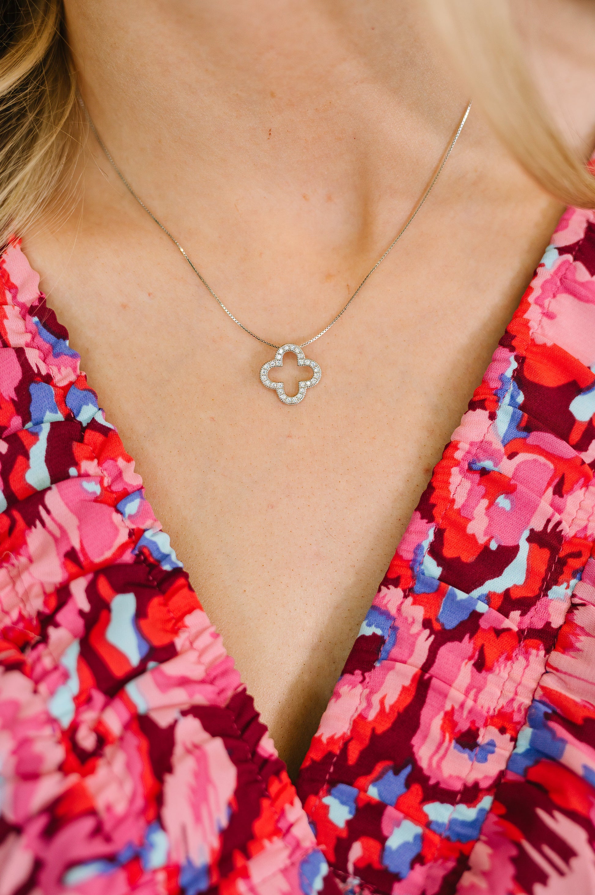 Lucky Girl Syndrome Sterling Silver Pendant Necklace boutique fashion by Mollie Mae Boutique