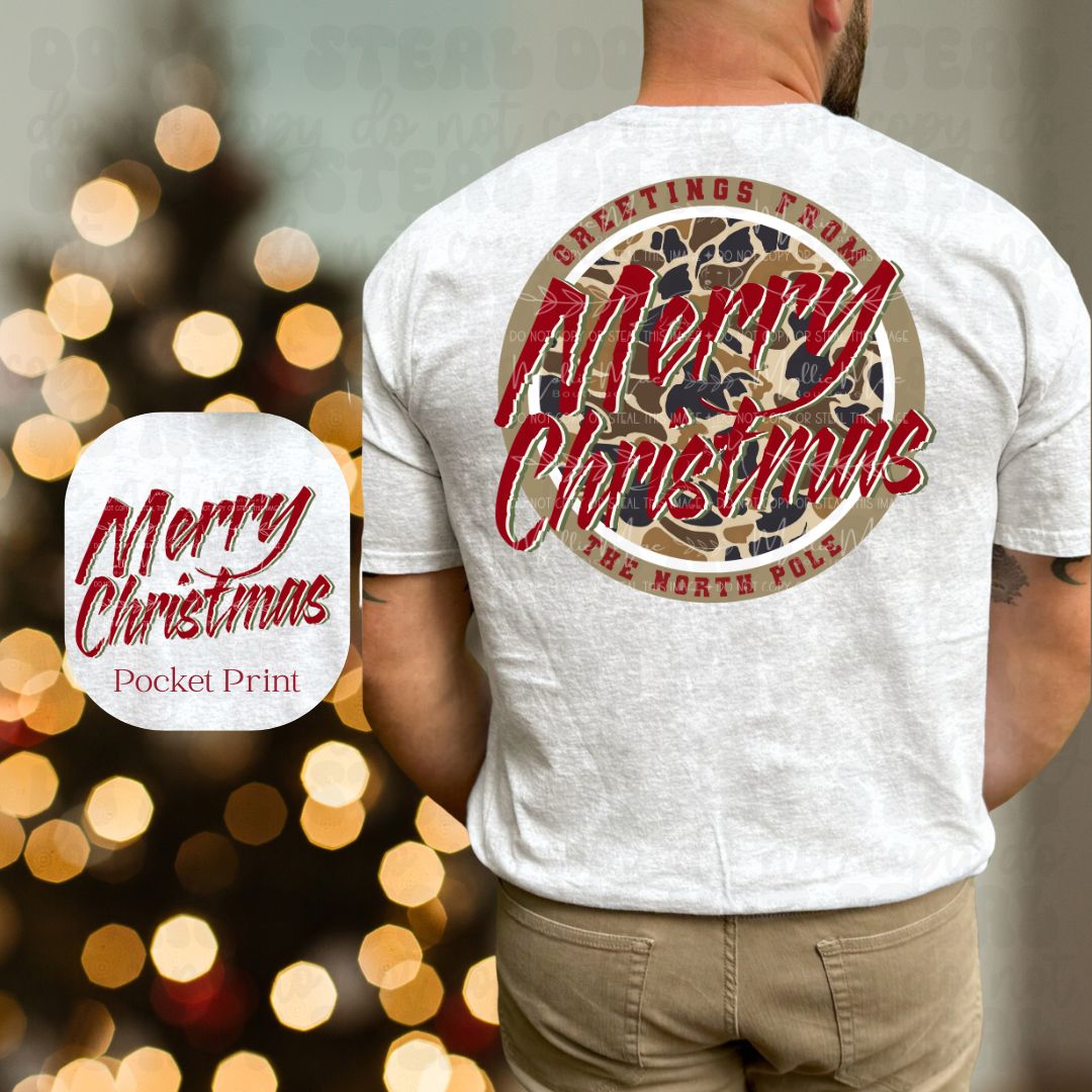 Merry Christmas Camo Graphic Tee