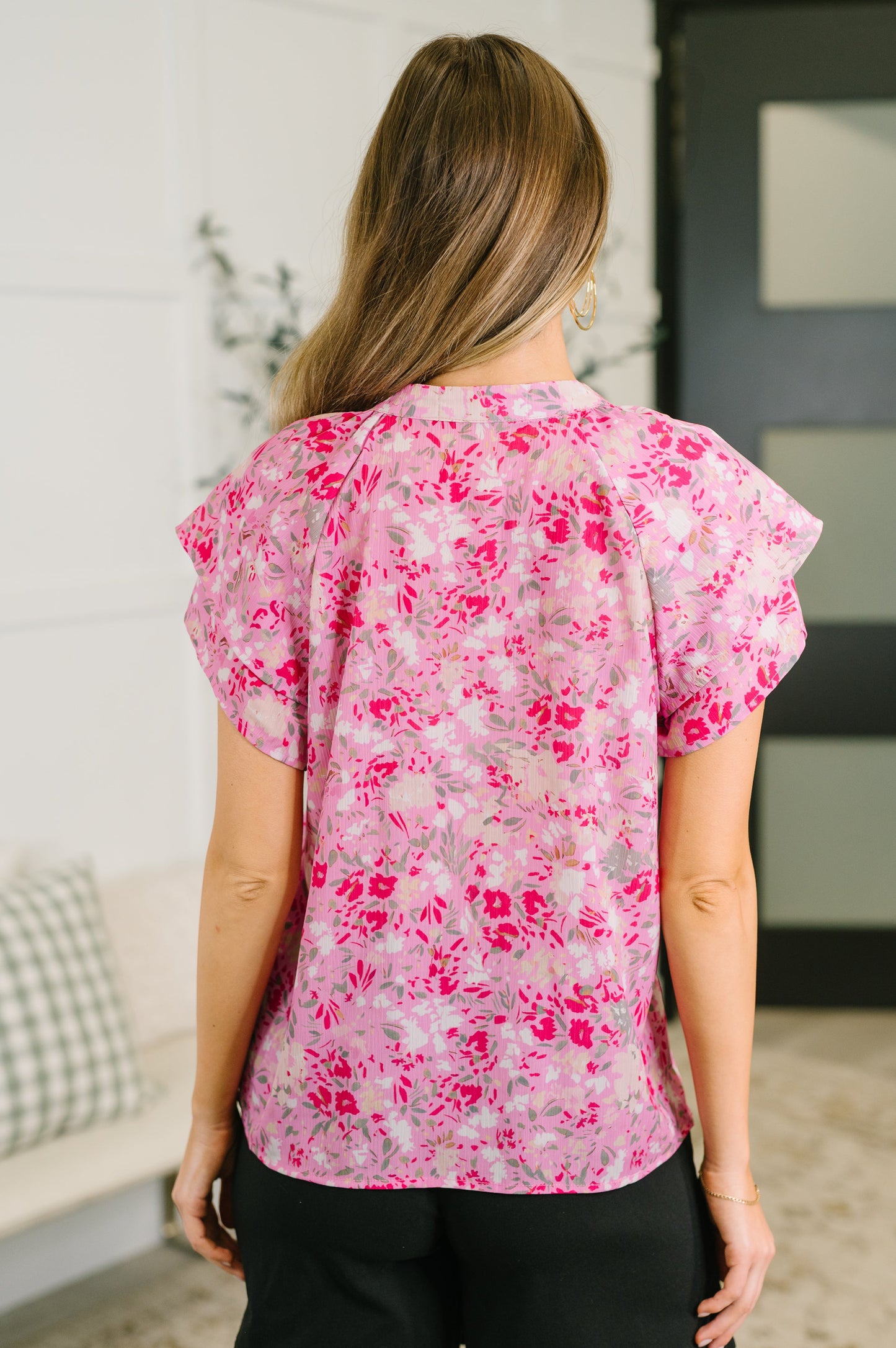 Need My Love Floral Blouse boutique apparel from Mollie Mae Boutique