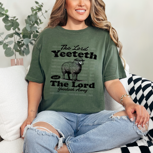 The Lord Yeeteth And The Lord Yoinketh Away Tshirt