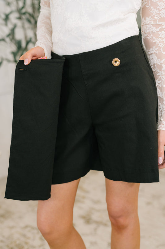 Only Pair Faux Wrap Skort in Black boutique apparel from Mollie Mae Boutique