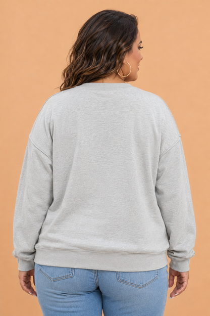 Racing Red plus size reversible exposed seam mock neck sweatshirt with boutique fashion styling