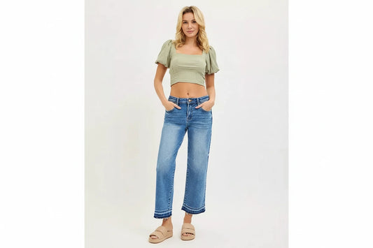 RISEN  Slouchy Cropped  Boyfriend Jeans