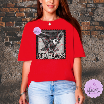 Creekwood Red Hawks Stamp Graphic Tee