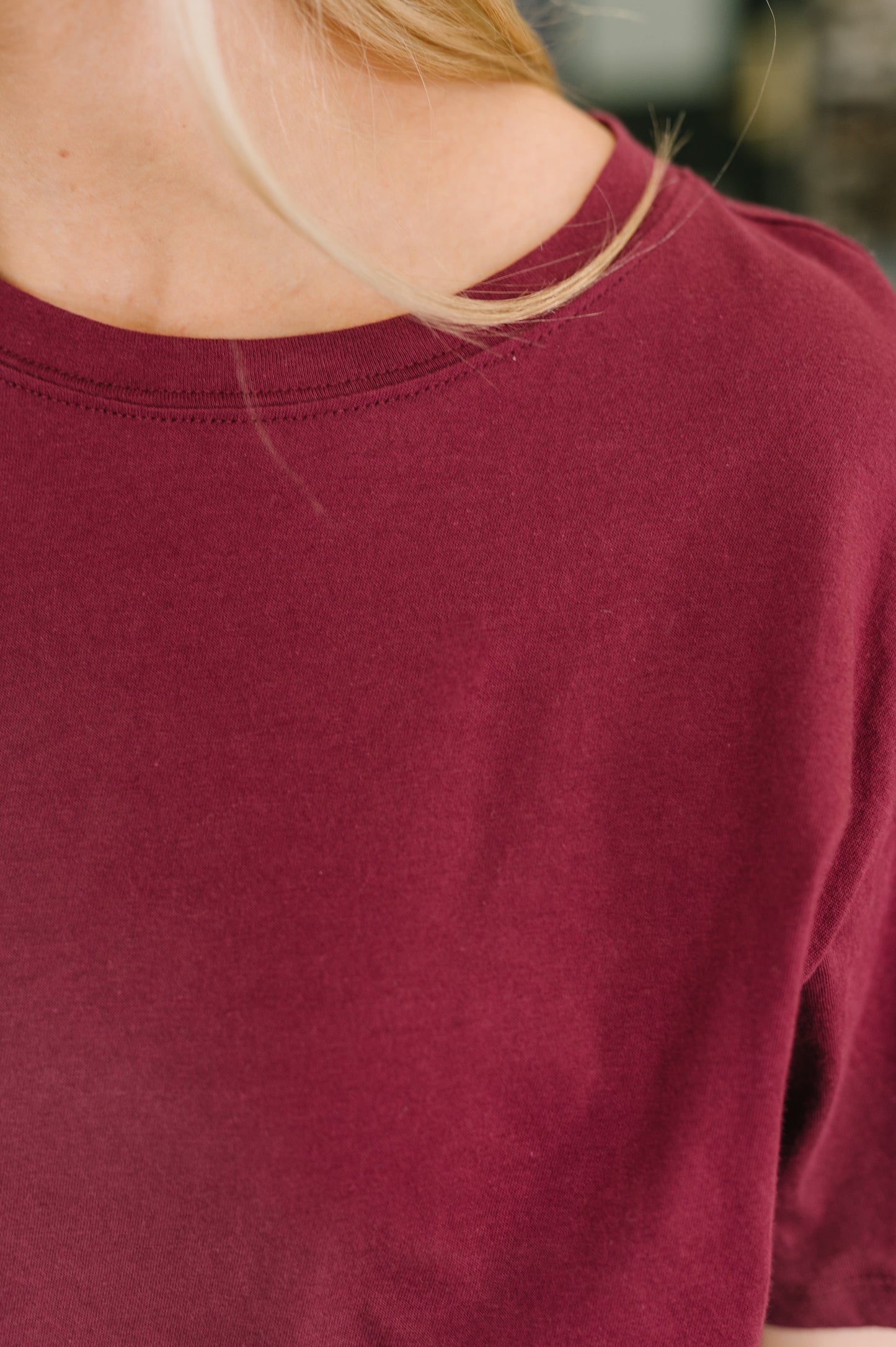Rest Assured Basic Relaxed Tee in Cabernet - Mollie Mae Boutique