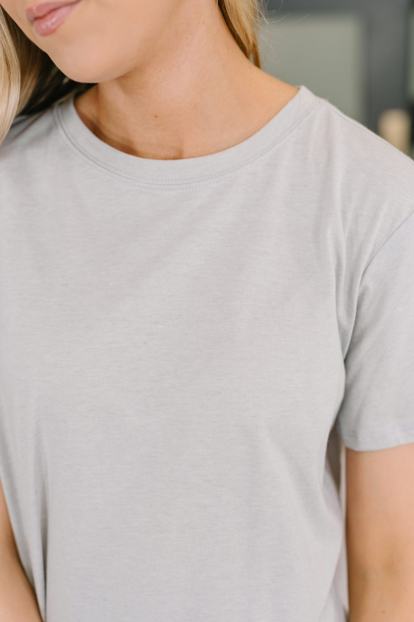 Rest Assured Basic Relaxed Tee in Heather Grey - Mollie Mae Boutique