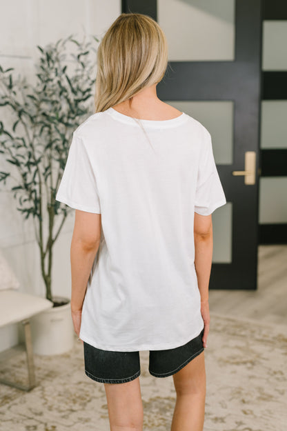 Rest Assured Basic Relaxed Tee in White - Mollie Mae Boutique