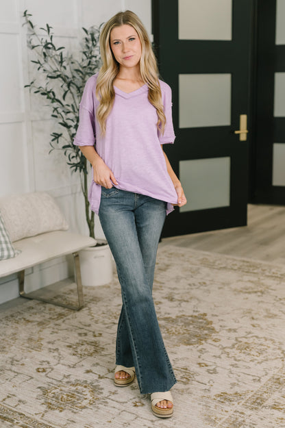 Thanks To You Relaxed Tee in Lilac boutique fashion from Mollie Mae Boutique