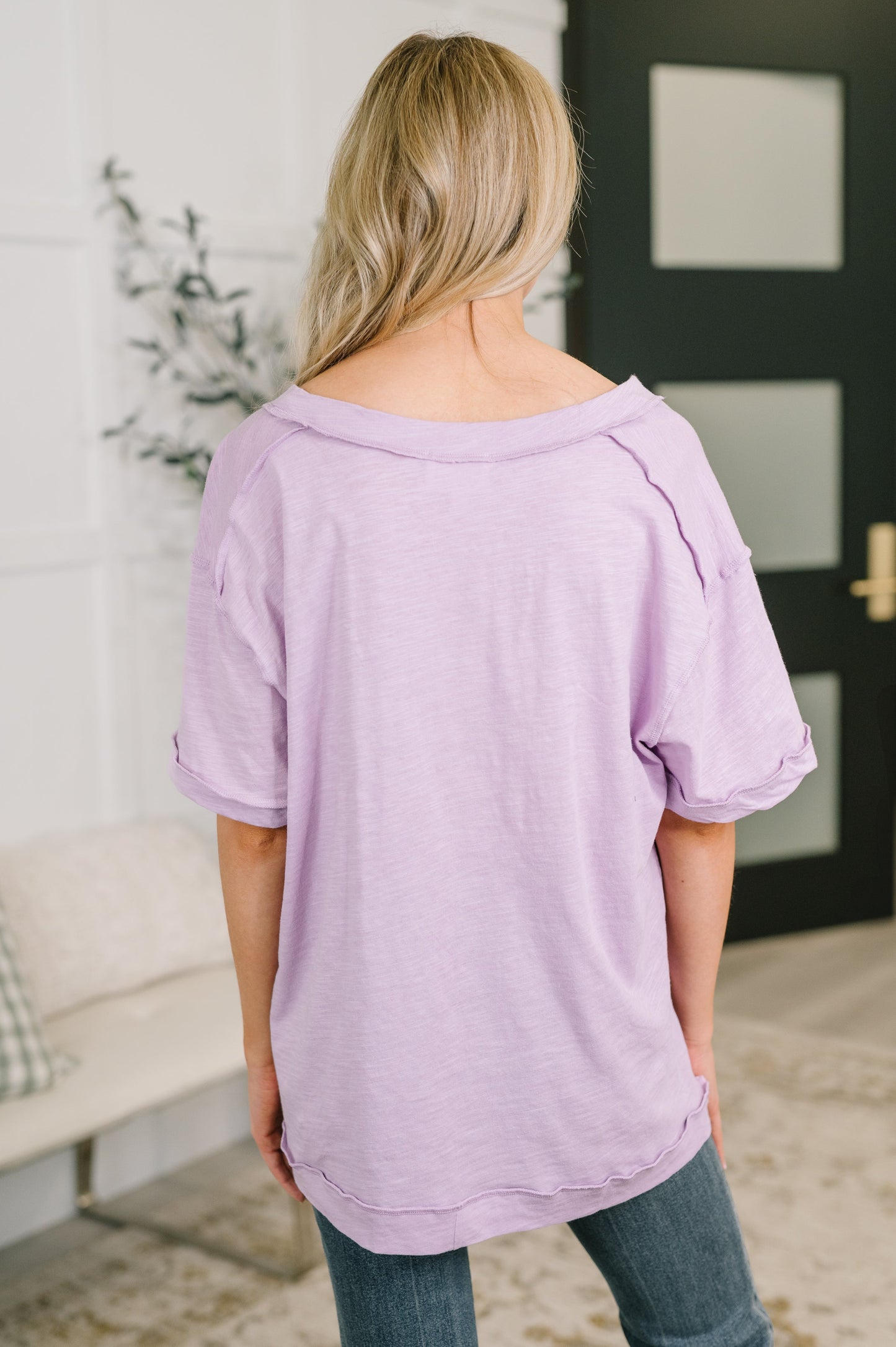 Thanks To You Relaxed Tee in Lilac boutique fashion from Mollie Mae Boutique
