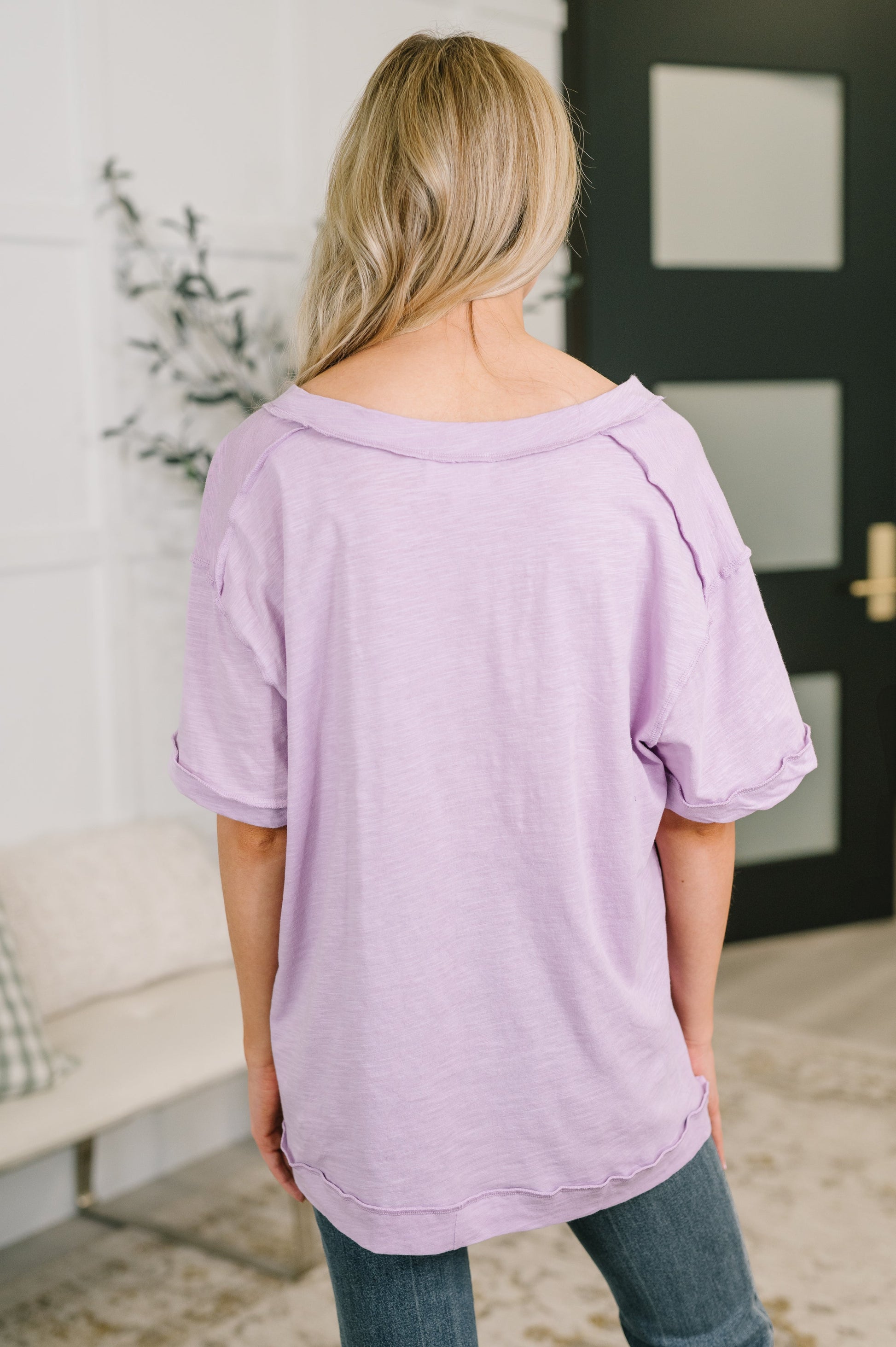 Thanks To You Relaxed Tee in Lilac boutique fashion from Mollie Mae Boutique