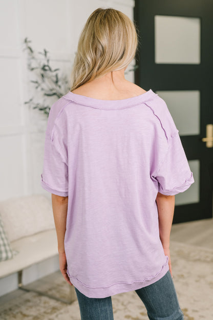 Thanks To You Relaxed Tee in Lilac boutique fashion from Mollie Mae Boutique