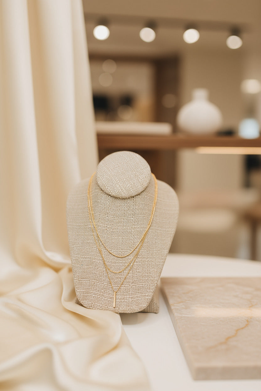 The Signature Set Layered Necklace Set in Gold