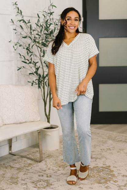 You Just Get It V-Neck Top boutique top at Mollie Mae Boutique