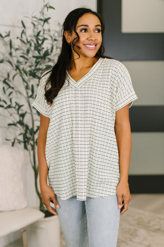 You Just Get It V-Neck Top boutique top at Mollie Mae Boutique
