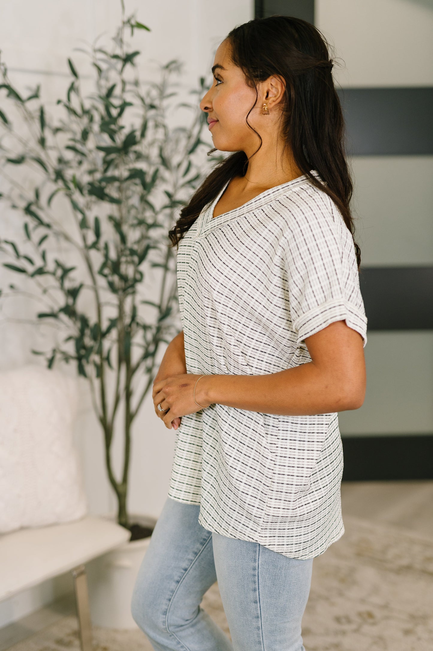You Just Get It V-Neck Top boutique top at Mollie Mae Boutique