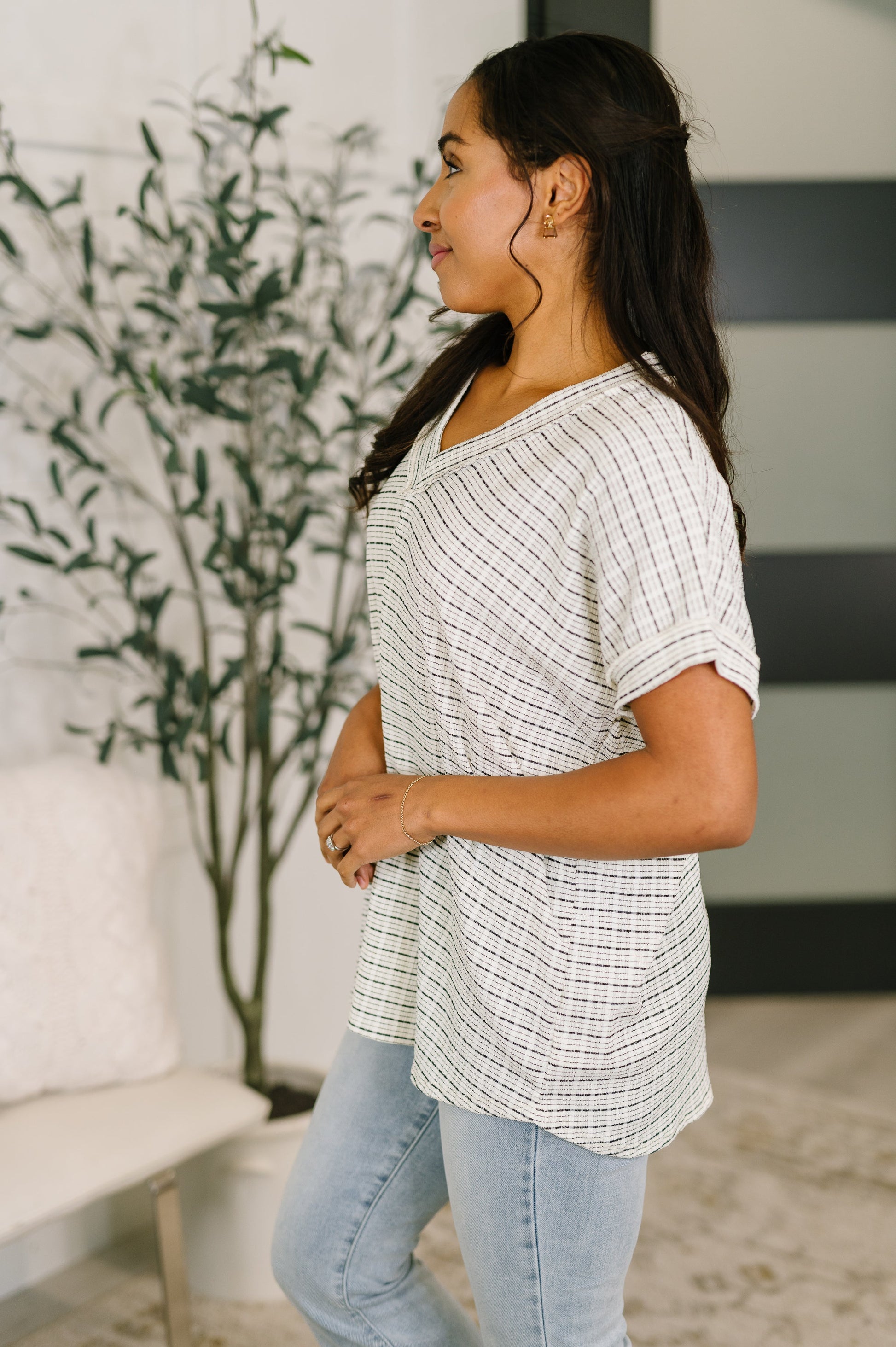 You Just Get It V-Neck Top boutique top at Mollie Mae Boutique