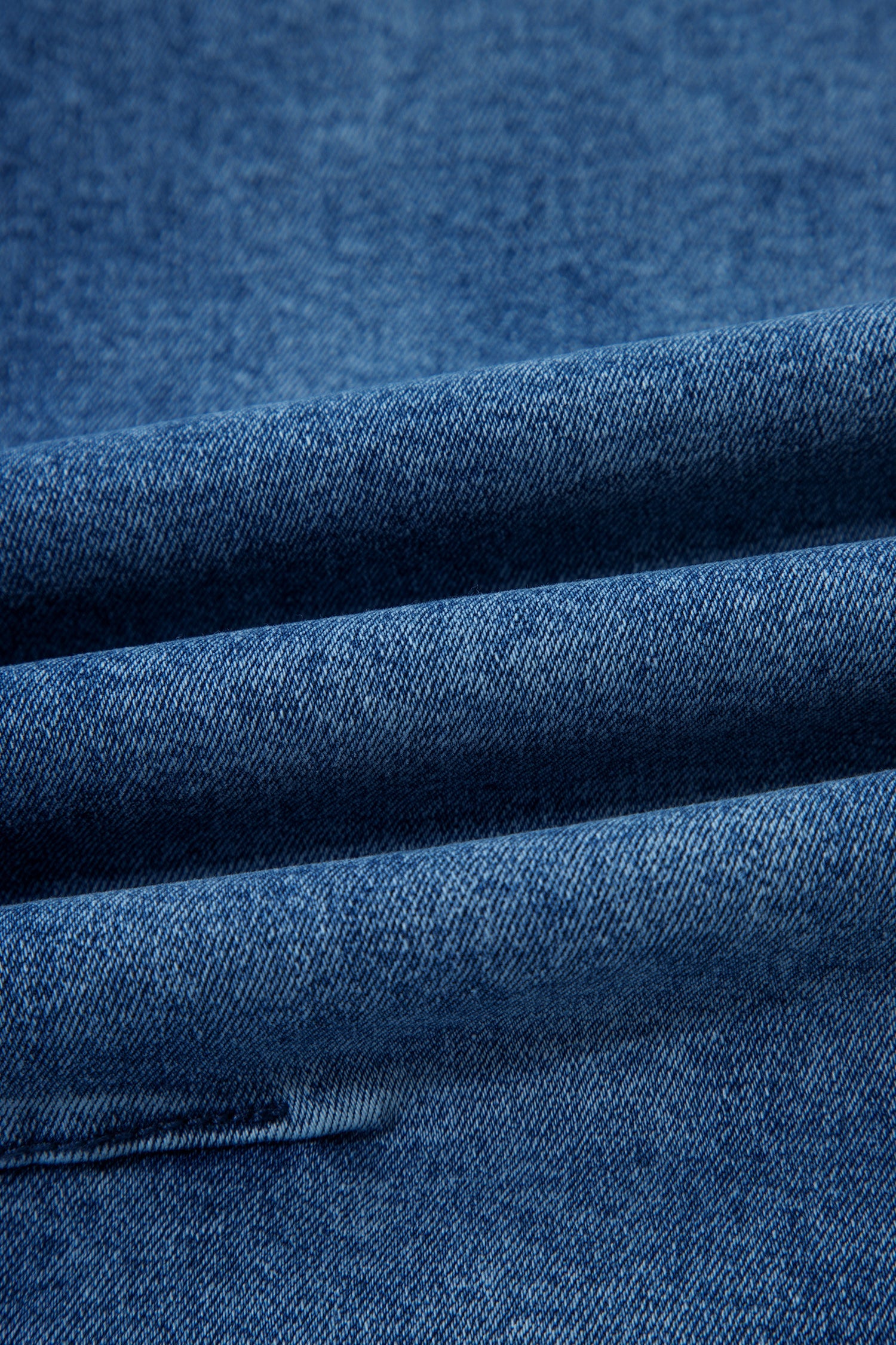 sail blue denim frayed hem cropped straight leg jeans for women