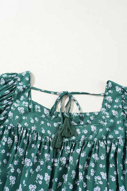 Adelynn Square Ruffled Trim PLUS Blouse boutique clothing from Mollie Mae Boutique