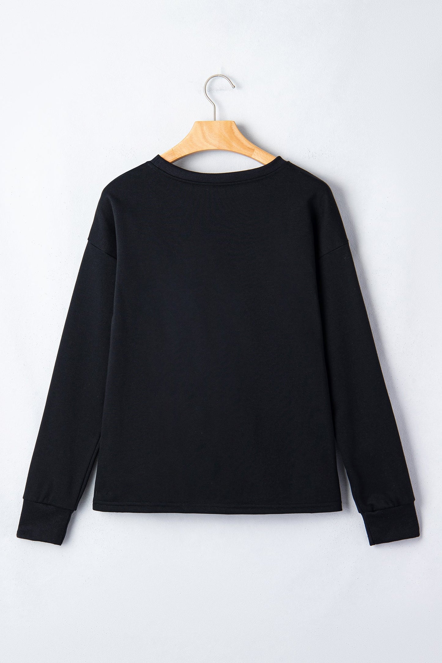 White Solid Drop Shoulder Long Sleeve Top featuring boutique-style details and relaxed everyday fit