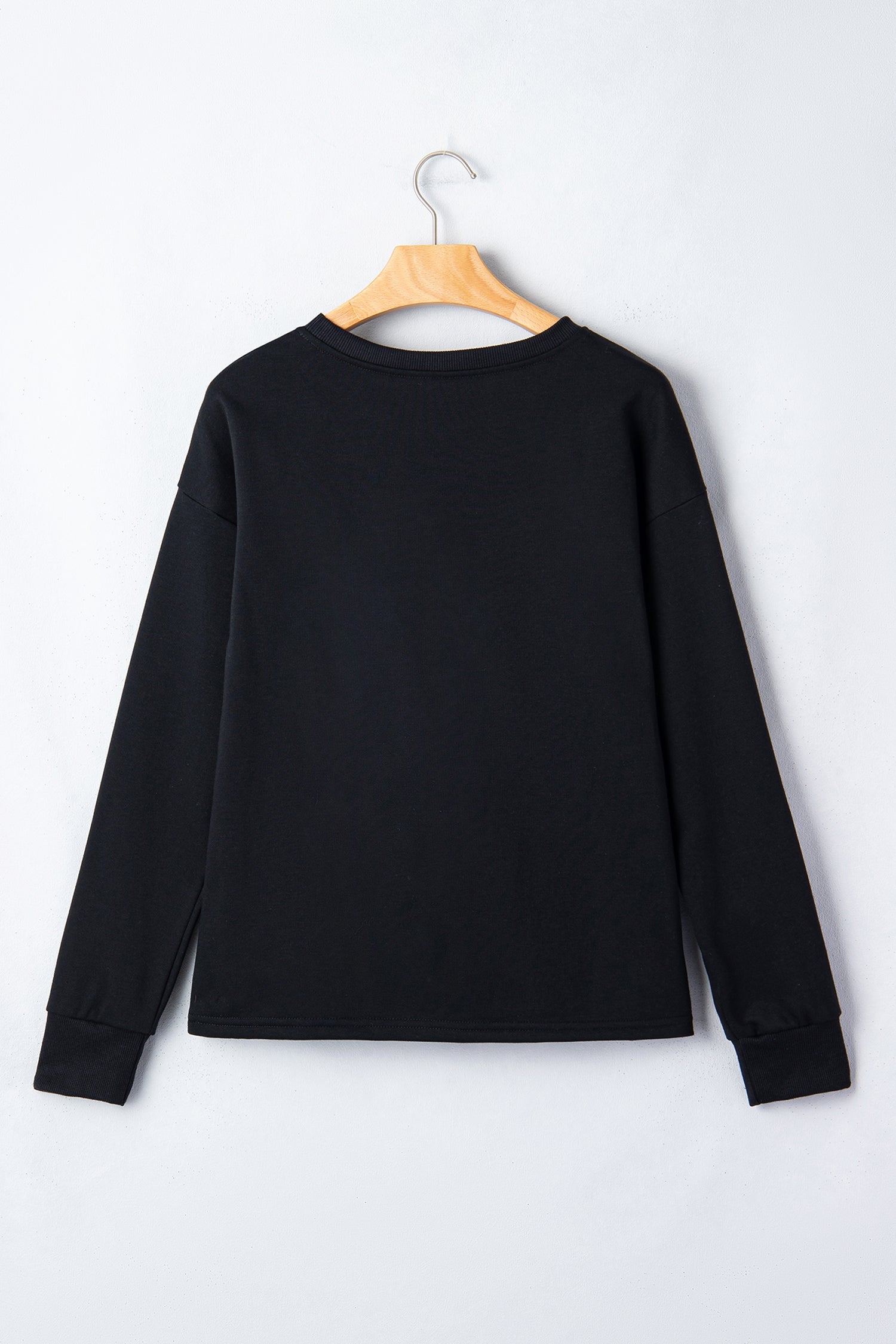 White Solid Drop Shoulder Long Sleeve Top featuring boutique-style details and relaxed everyday fit