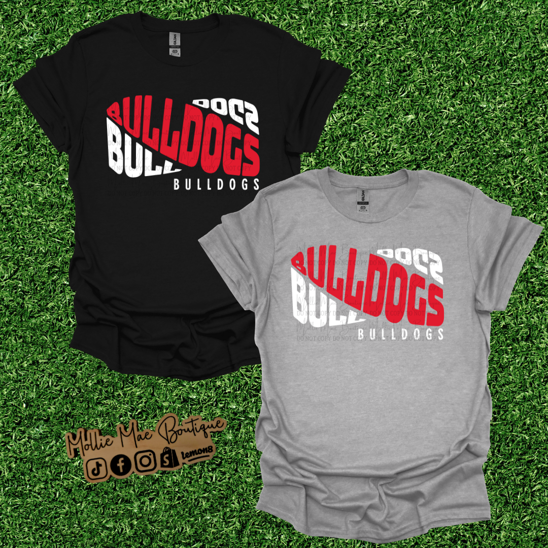 Bulldogs Curved - Semi Custom Tshirt