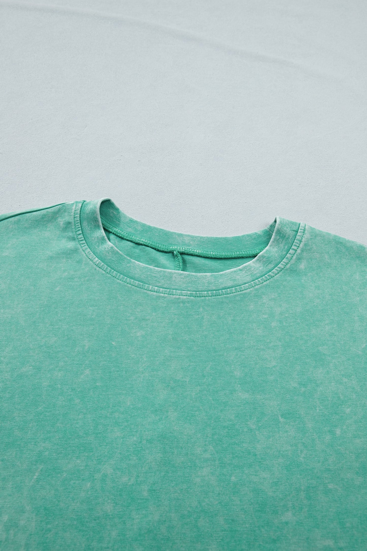 Mint Green Mineral washed oversized short sleeve tee with relaxed fit, soft washed finish, and casual boutique everyday style