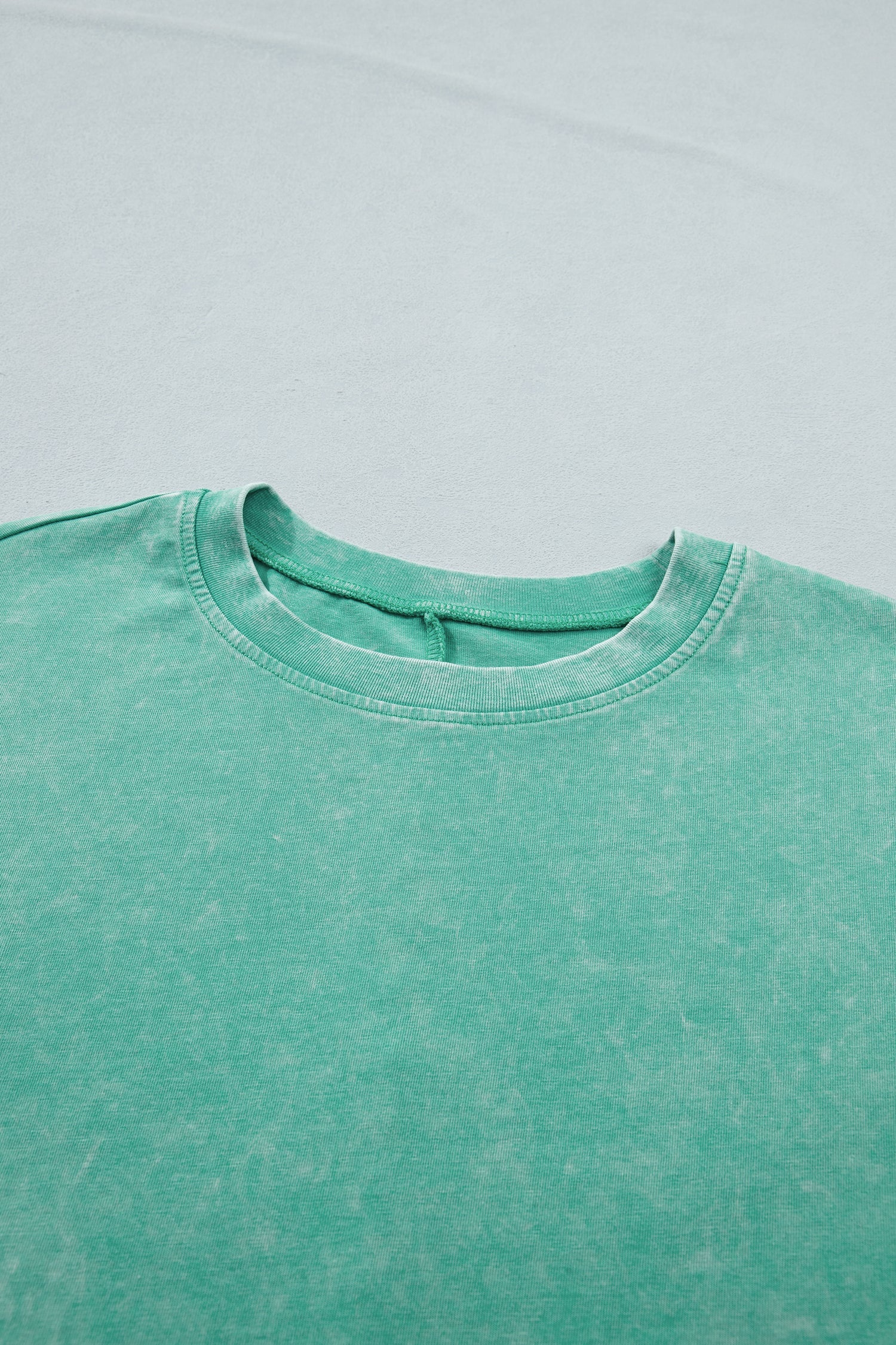 Mint Green Mineral washed oversized short sleeve tee with relaxed fit, soft washed finish, and casual boutique everyday style