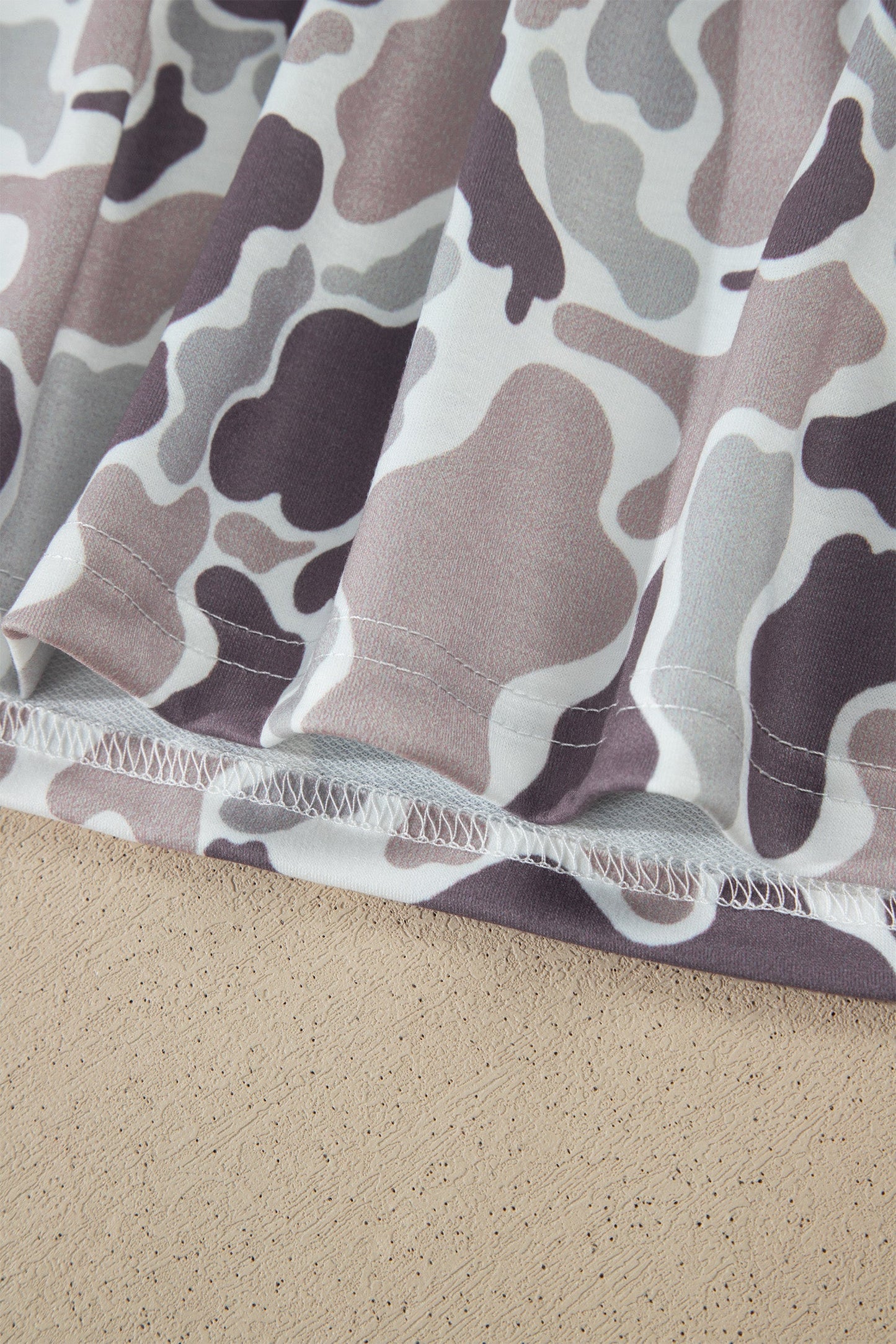 Abstract Camo Drawstring Elastic Waist Mini Skort